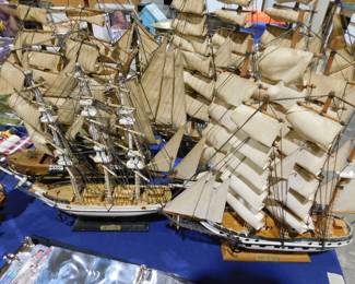Wooden model ships