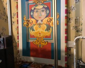 Winblad signed print  Nelson shelving unit