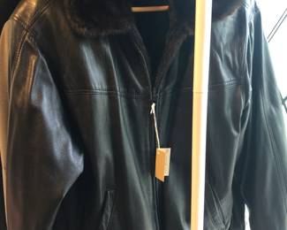 mens reversible leather/fur