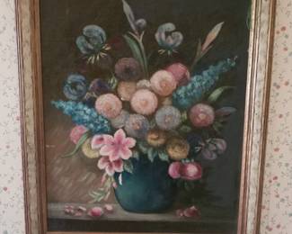Beautiful floral oil painting. 