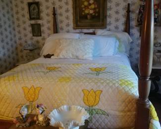 Full size cherry bed with canopy (not shown)