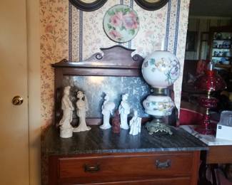 English mahogany server.