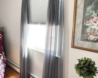 Gray window sheers 