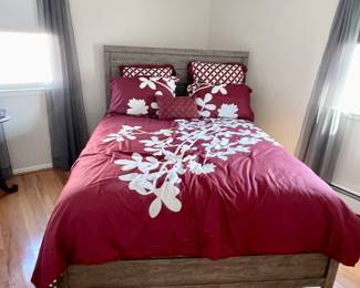 Wood bed with base (mattress also avail)