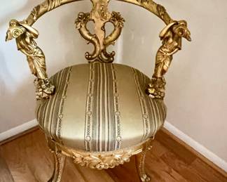 19 C hand carved giltwood chair