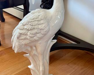 Large pelican ceramic figurine 