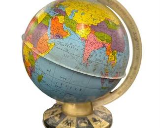 Lot 37  
Ohio Art Metal Globe