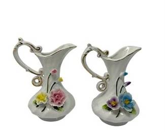 Lot 80   
Applied Flower Vases