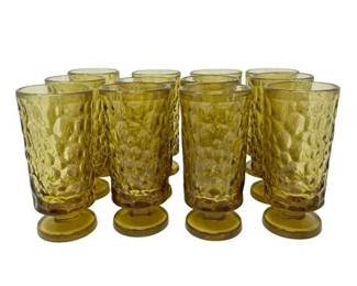 Lot 91  
Set of 12 Amber Glass Drinking Glasses