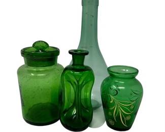 Lot 87   
Lot of Green Glass Bottles