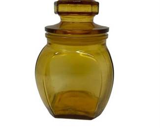 Lot 96  
Amber Glass Candy Jar