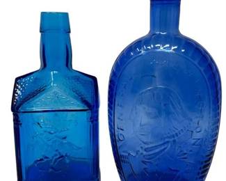Lot 108   
Lot of Blue Glass Bottles