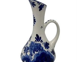Lot 128  
Hand Painted Delfts Blue Pitcher