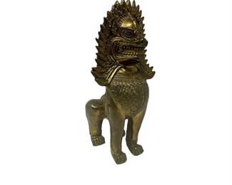 Lot 134  
Heavy Brass Asian Foo Dog