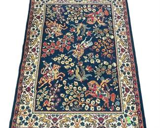 Lot 168  
Throw Rug with Men on Horses Design