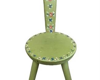 Lot 254   
Vintage Hand Painted Stool/Chair
