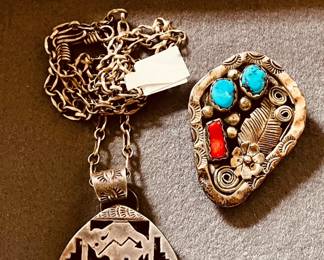 Jeff James Jr. Navajo silver and turquoise jewelry
