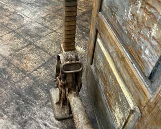 Old Primitive Iron Tire Jack