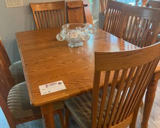 $275 regular
$137.50 on Wed.
Includes 6 chairs and 2 leafs 