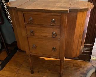 Antique Mahogany Martha Washington Sewing Cabinet - solid wood
