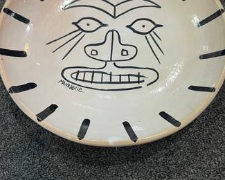 Cesar Manrique Hand Painted Signed Plate