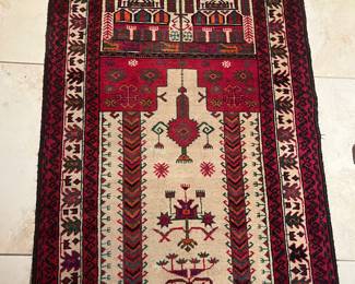 Moroccan Prayer Rug Hand Tied