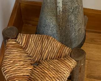 Rush Seat & Old pitcher