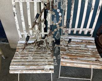 19th Century Wood & Iron French Chairs