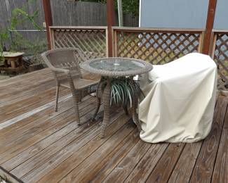 Outdoor wicker furniture