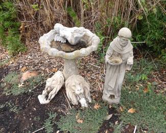 Concrete garden statues