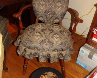 Antique Chair & Footstool