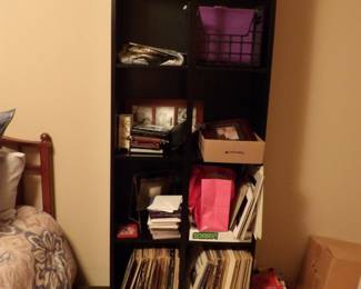 Bookshelf and vinyl
