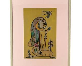 Cleopatra Original Mixed Media by Masplata, 2011, Signed
