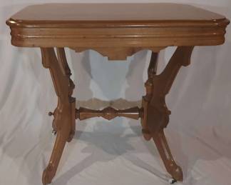 Antique Carved Walnut Side Table