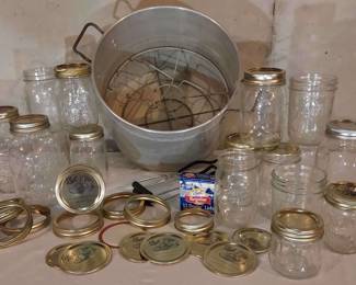 Ball Canning Jars and Boiler Pot