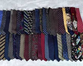 Collection Of 42 Mens Silk Ties