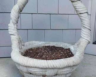 Concrete Basket Planter