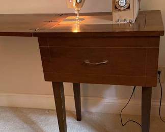 Hilton Sewing Machine In Cabinet 