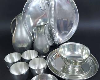 Trinac, Salsbury and Royal Holland Pewter Tableware