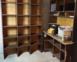 Wooden Desk, Shelving Unit And More