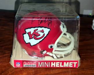 Kansas City Chiefs Autographed Riddel Mini Helmets Qty 2, Includes Kevin Lockett #81 And Marcus Allen