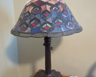 Vintage Tiffany Style Lamp, 26” tall, Powers On