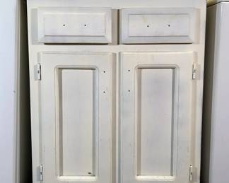 Hand Crafted Storage Cabinet With Stone Top, 28" x 29" x 40"
