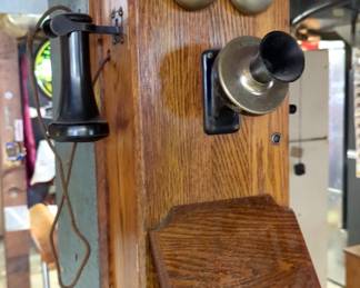 Antique Hand Crank Wall Phone