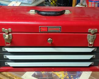 Sears Craftsman Locking 3 Drawer Tool Box, 20" x 9" x 11"