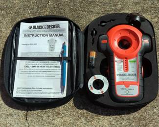 Black & Decker Bullseye Lazer Level And Stud Finder, Model BDL100S,In Soft Sided Carry Case