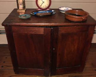 Old Cabinet w/ Tin Lined Drawers, Sewing Notions