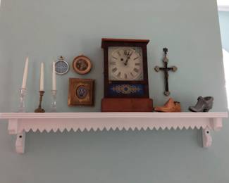 Antique Clock, Small Candle Holders