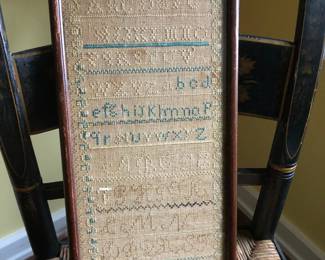 Framed Antique Sampler