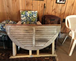 Table, Folding Chairs